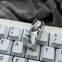 2U Enter Ti-alloy Artisan Keycaps Precision Pointillism for Mechanical Keyboard -Boa Hancock